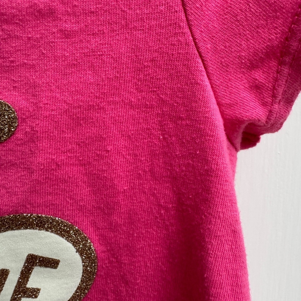 Cat & Jack 3T Girls I Love My Dad Father’s Day Pink White Heart Short Sleeve Tee - Picture 3 of 5